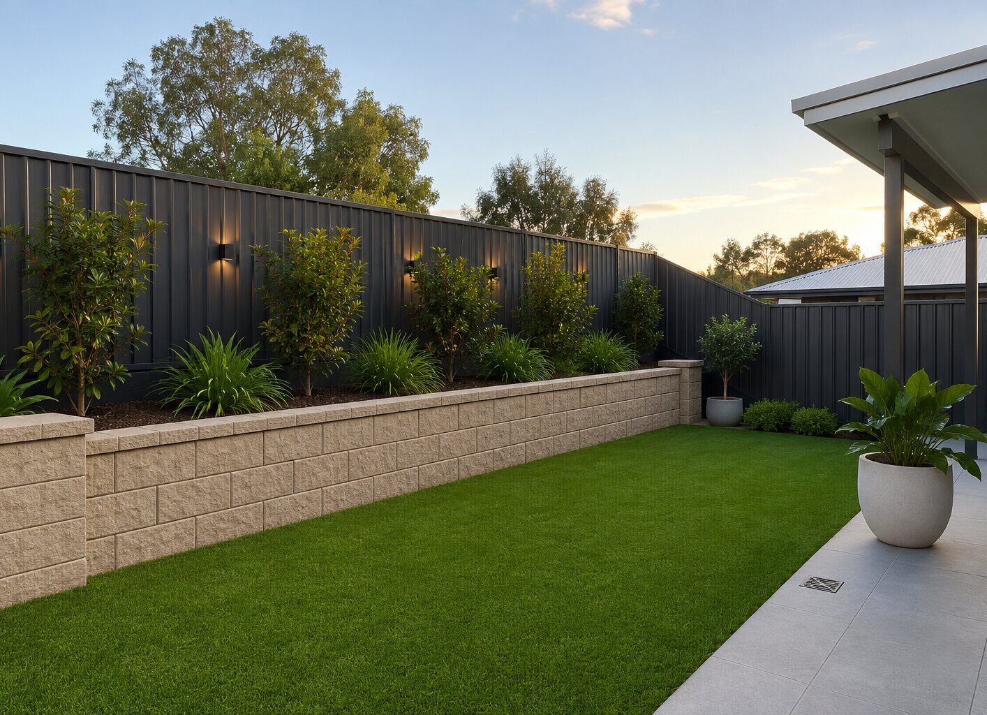 Block retaining wall installation Adelaide